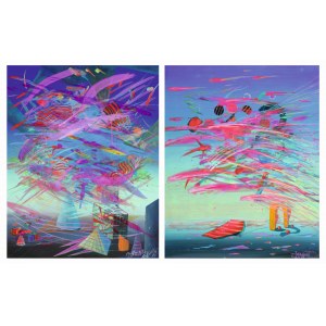 Jerzy WRÓBLEWSKI (1933-2000), Burza abstrakcji - zestaw dwóch prac