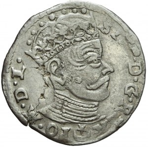 Stefan Batory, Trojak 1582, Vilnius, LI auf der Rückseite, sehr selten