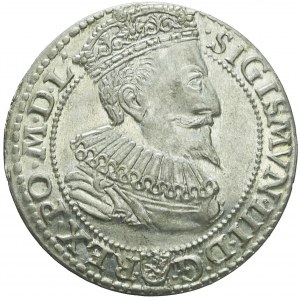 Sigismund III Vasa, Sixpence 1596, Malbork, beautiful