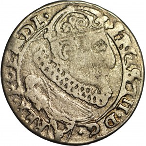 RRR-, Sigismund III Vasa, Sixpence 1626, Cracow, split shields R7