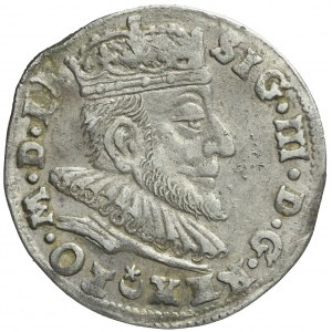 Sigismund III Vasa, Trojak 1589, Vilnius, Leliwa coat of arms, rare
