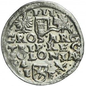 Sigismund III Vasa, Trojak 1594, Poznań, a less frequently seen type of bust