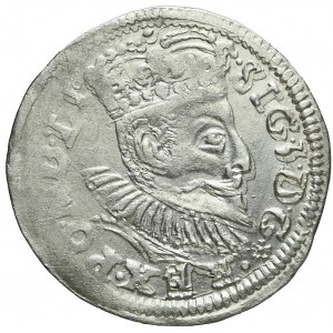 Sigismund III Vasa, Trojak 1596, Poznań, date at top of reverse, rare