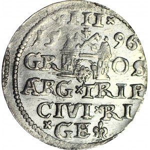 Zygmunt III Waza, Trojak 1596, Ryga
