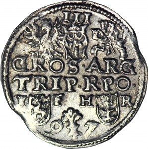 Sigismund III Vasa, Trojak 1597, Poznań, long orifice, beautiful