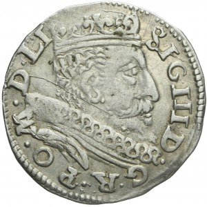 R-, Sigismund III Vasa, Troika 1601, Vilnius, letter V under Swan