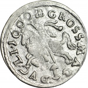 RRR-, Zygmunt III Waza, Grosz 1609, Wilno, obwódka TYLKO na awersie, PIERWSZY RAZ OPISANY, R8?