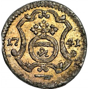 August III Sas, Halerz 1741 FwoF, Drezno, menniczy