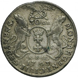 August III Sas, Złotówka 1763 REOE, Gdańsk