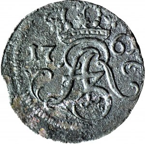 R-, August III, Szeląg 1761 Elbląg, R3