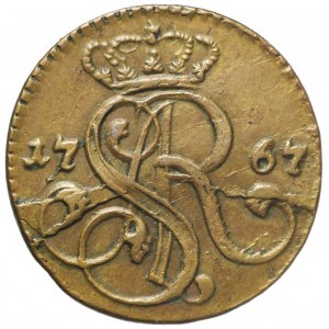 Stanisław A. Poniatowski, Grosz 1767 G, Kraków, destrukt