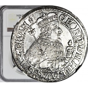 Duchy of Prussia, George Wilhelm, Ort 1624, Königsberg, BRAN, cross on reverse, mint