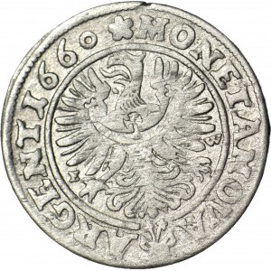 R-, Śląsk, Ludwik IV Legnicki,, 3 krajcary 1660, Brzeg