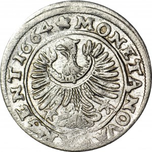 RR-, Śląsk, Chrystian Wołowski, 3 krajcary 1664, Brzeg, ODWROTKA