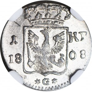 RR-, Śląsk, Fryderyk Wilhelm III, 1 krajcar 1808 G, Kłodzko, B. RZADKI