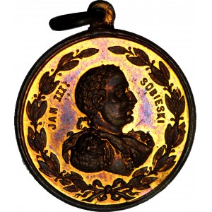 RRR-, Jan III Sobieski, medal 1883, pamiątka z Krakowa, menniczy, BARDZO RZADKI