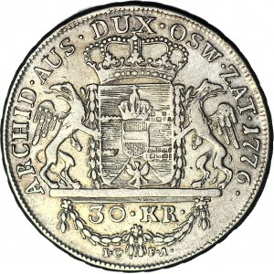 Zabór Austriacki, Księstwo Oświęcimsko-Zatorskie, Dwuzłotówka (30 krajcarów) 1776, Wiedeń