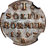 Zabór, Prusy Południowe, Szeląg 1797 B, Wrocław, menniczy