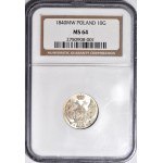 RR-, Królestwo Polskie, 10 groszy 1840, MW/W, litera W wybita DWUKROTNIE