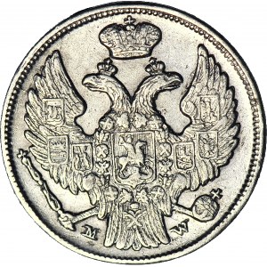 Russian partition, 1 zloty = 15 kopecks 1837 MW, Warsaw