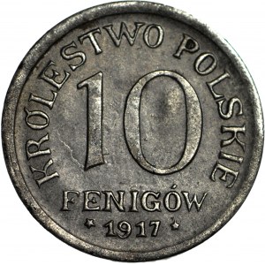 Królestwo Polskie, 10 fenigów 1917, mennicze