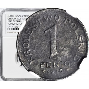 R-, Kingdom of Poland, 1 fenig 1918, stamp 1917 rare R3