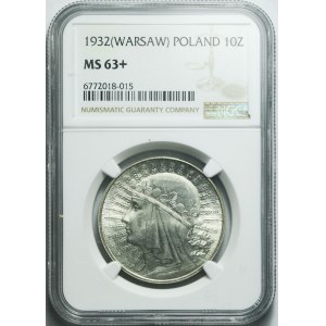10 zloty 1932, Head, Warsaw, minted