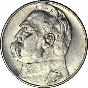 10 złotych 1934, Piłsudski, orzeł URZĘDOWY, rzadki, menniczy