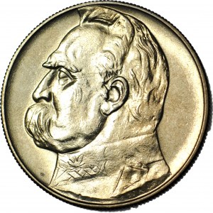 10 złotych 1937, Piłsudski, rzadszy rocznik, mennicza