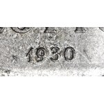 RRR-, 5 złotych 1930, Sztandar, WYŚMIENITY, zdwojenie daty w lewo, B. RZADKIE