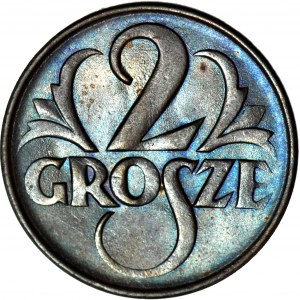 2 pennies 1925, frappe, DESTRUKT, DUCH de la date et de la dénomination