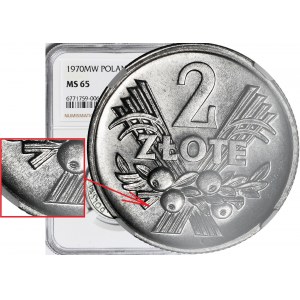 RRR-, 2 złote 1970, Jagody, BRAK ZNAKU PROJEKTANTA