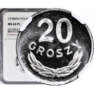 R-, 20 centov 1978, PROOFLIKE