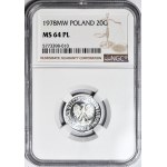 R-, 20 centov 1978, PROOFLIKE