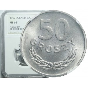 50 pennies 1957, minted