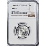 1 złoty 1966, zdwojenie rysunku stempla - DOUBLE DIE