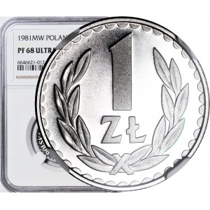 1 złoty 1981, nakład 5 tys., LUSTRZANE
