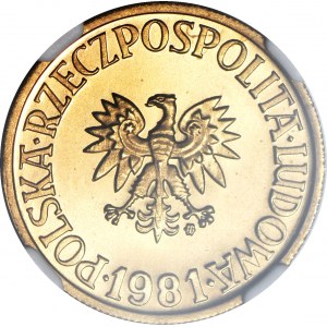 5 zlatých 1981, náklad 5 000 kusů, LUSTRABLE