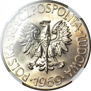 10 gold 1969, Tadeusz Kosciuszko, minted