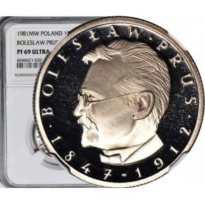 10 gold 1981, Boleslaw Prus, mintage of 5,000, LUSTERED
