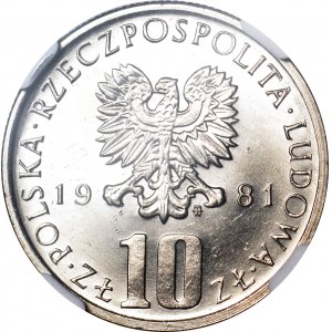 10 zlatých 1981, B. Prus, mincovňa
