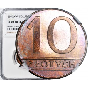 10 gold 1990, mintage 5,000, LUSTERED