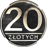 20 zloty 1987, denomination, mintage 5,000, LUSTERED