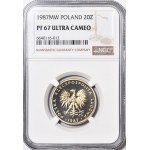 20 zloty 1987, denomination, mintage 5,000, LUSTERED