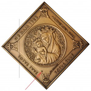 Papież Jan Paweł II, Medal 2005, Klipa, tombak ze znakiem mennicy MW - rzadkość