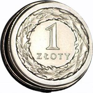 R-, 1 złoty 2017, DESTRUKT, przesunięcie bicia