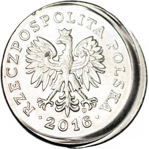 R-, 1 złoty 2017, DESTRUKT, przesunięcie bicia