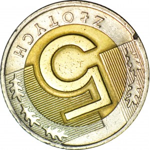 RR-, 5 złotych 1994, DESTRUKT, ODWROTKA 160 stopni