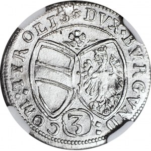 Austria, Ferdynand Karol, 3 Krajcary 1650, Hall, mennicze