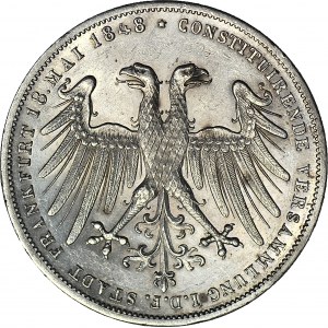 Niemcy, Arcyksiążę Jan, 2 guldeny (Doppelgulden) 1848, Frankfurt, okolicznościowe